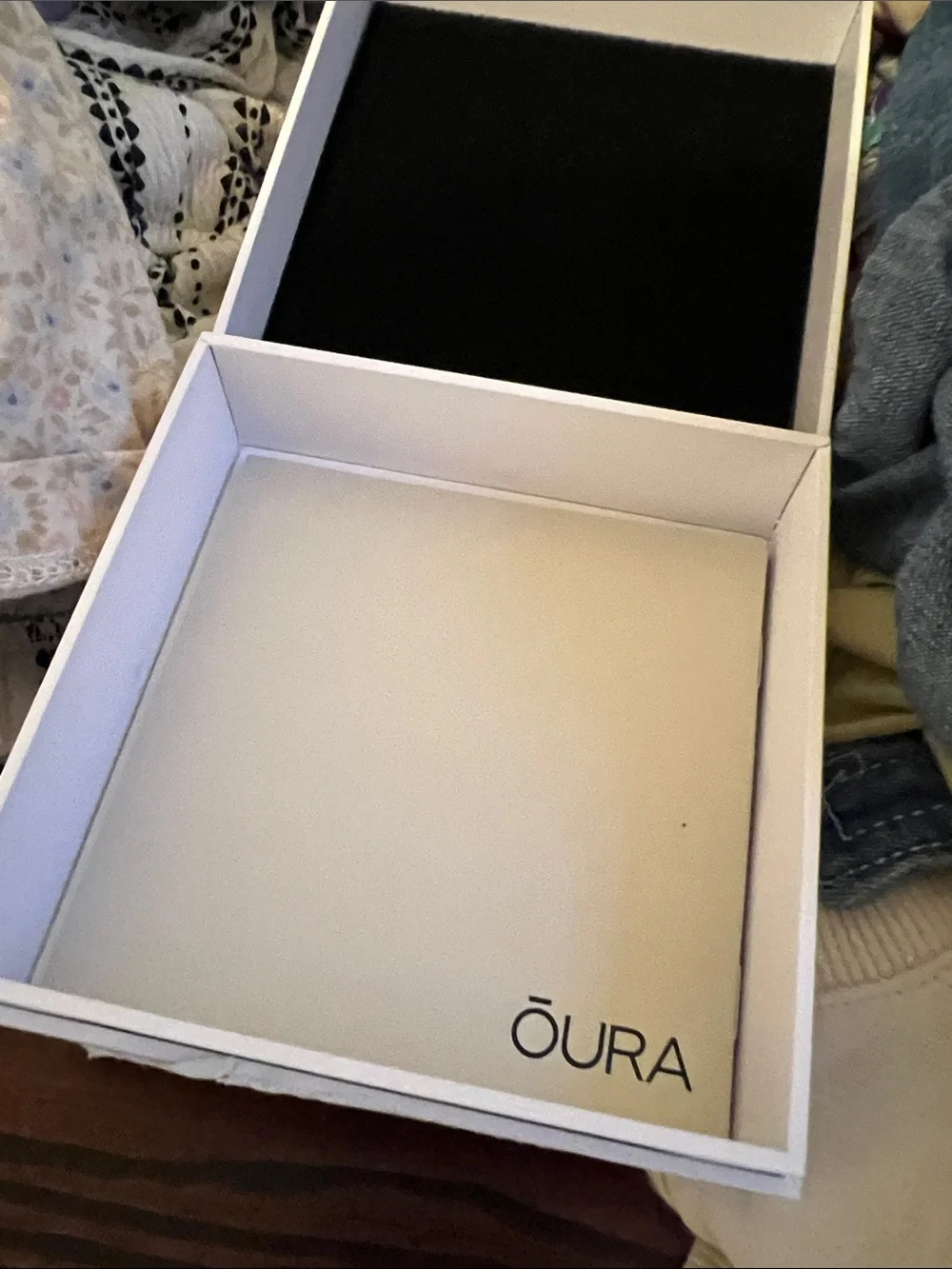 Oura Ring in Silver with Black Inner Face
